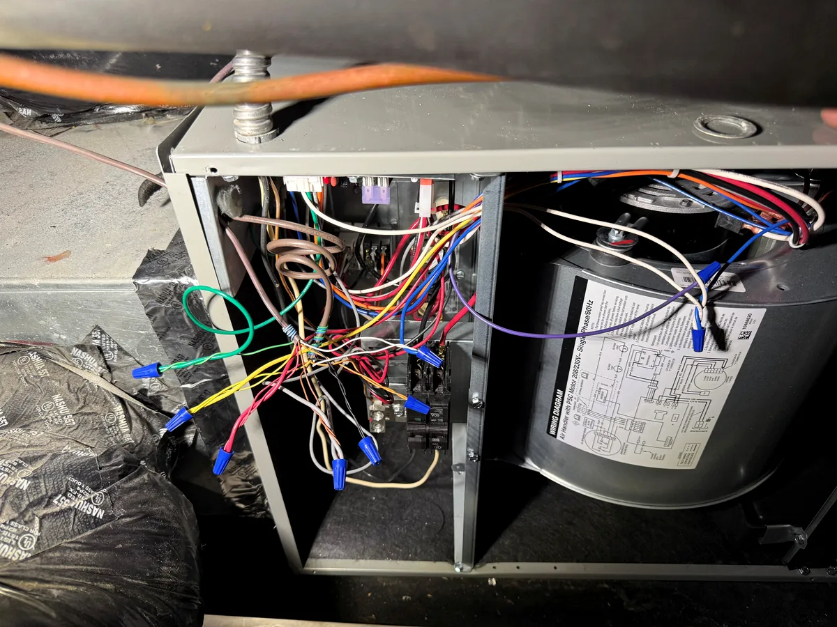 HVAC Electrical Wiring and Controls Electrical wiring and components inside HVAC equipment
