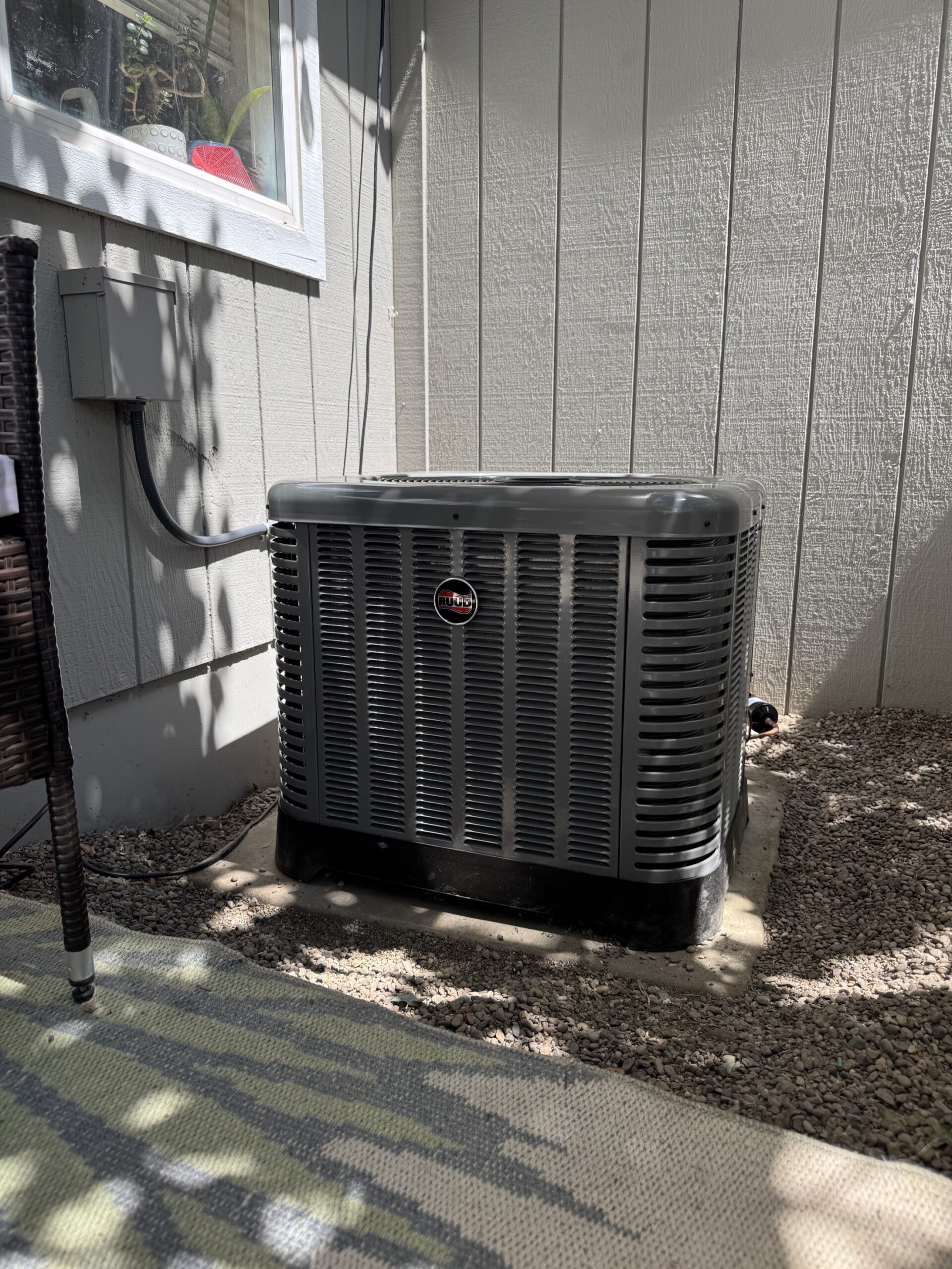 Outdoor HVAC Replacement Equipment Outdoor HVAC equipment for a home comfort system replacement